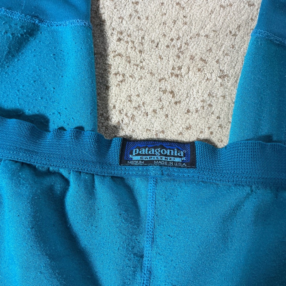 Patagonia Capilene Mens Thermal Base Layer Pants Blue Medium Vintage‎ USA - Picture 6 of 8